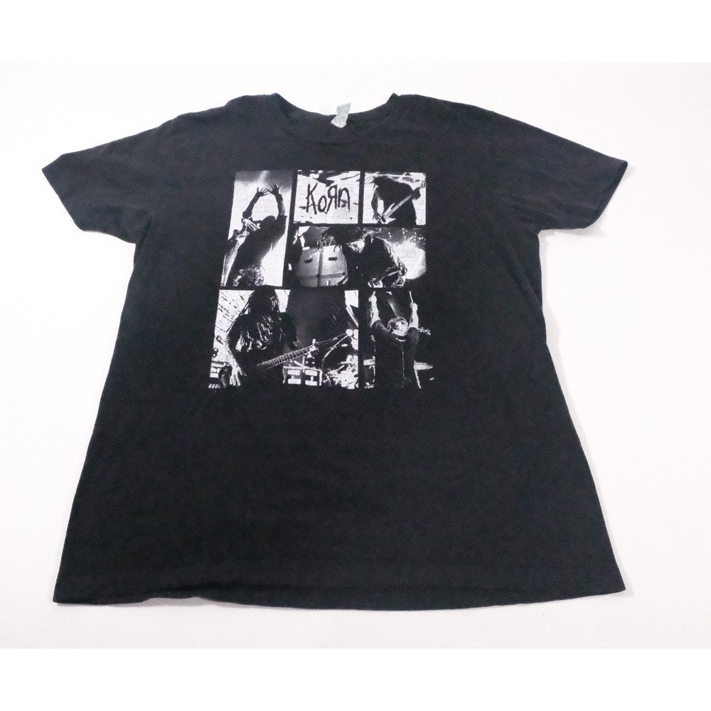 Pacific T Shirt Mens L Black Korn Band Graphic Y2K Nu Metal Rock Short Sleeve